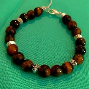Oggie design tigers eye bracelet